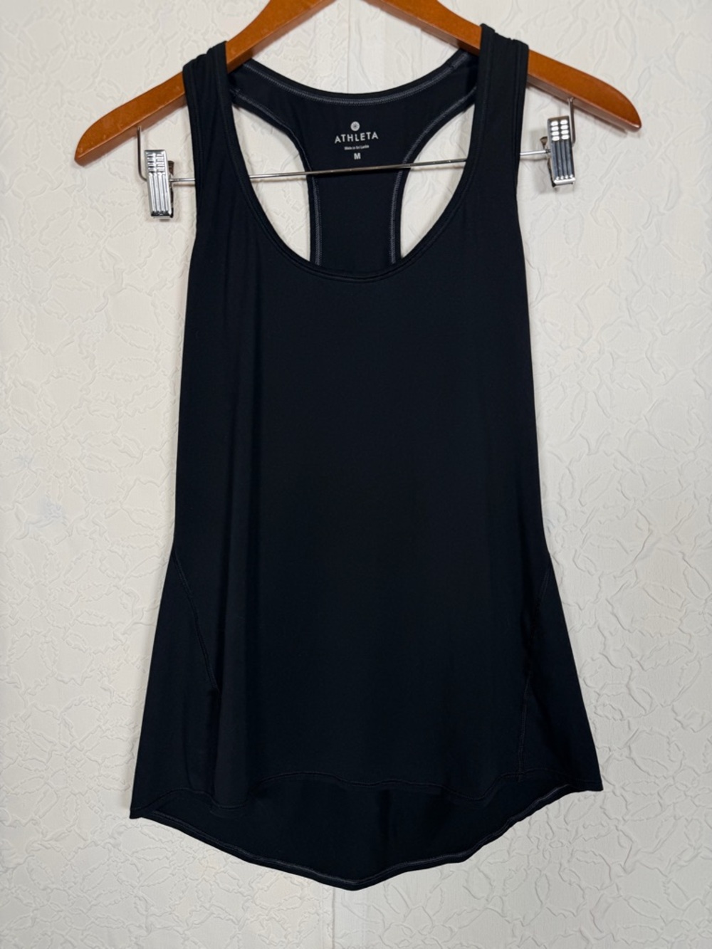Athleta Lightweight Soft Racerback Black Tank Top Sz M